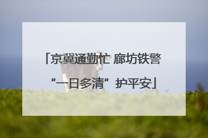 京冀通勤忙 廊坊铁警“一日多清”护平安